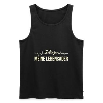 Solingen Meine Lebensader Heimatverbunden Solinger - Männer Premium Bio Tank Top - Schwarz - Vorne - AI Model Male 178 light (178cm)