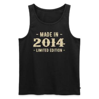 Vintage 2014 Édition Limitée Cadeau 2014 - Débardeur bio Premium Homme - noir - Devant - Michal (187cm)