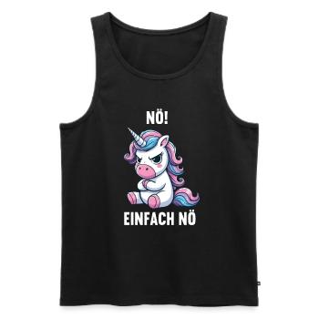 Nö Einfach Nö Einhorn Einhörner Einhornfan Unicorn - Männer Premium Bio Tank Top - Schwarz - Vorne - Michal (187cm)