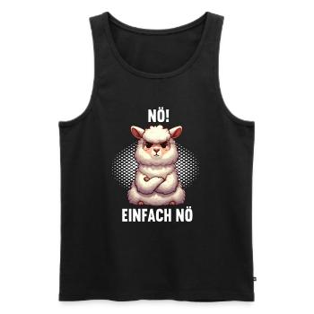 Nö Einfach Nö lama Alpaka lamas Alpakabesitzer - Männer Premium Bio Tank Top - Schwarz - Vorne - Michal (187cm)