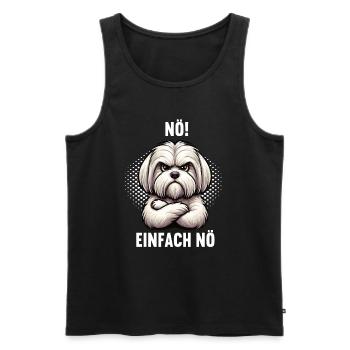 Nö Einfach Nö Malteser Malteserbesitzer Maltese - Männer Premium Bio Tank Top - Schwarz - Vorne - Michal (187cm)