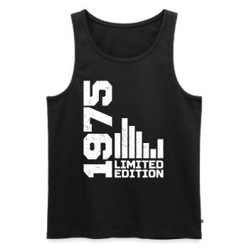 Vintage 1975 Birthday Gift 1975 Year 1975 - Men's Premium Organic Tank Top - black - Front - Michal (187cm)