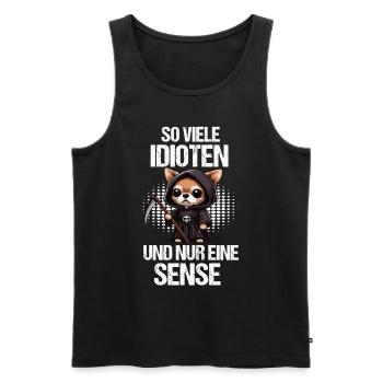 So Viele Idioten Chihuahua Chihuahuabesitzer Chis - Männer Premium Bio Tank Top - Schwarz - Vorne - Michal (187cm)