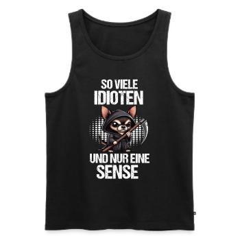 So Viele Idioten Chihuahua Chihuahuabesitzer Chis - Männer Premium Bio Tank Top - Schwarz - Vorne - Michal (187cm)