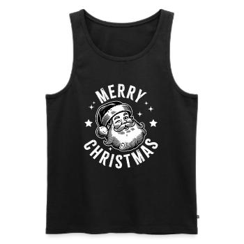 Père Noël Joyeux Noël - Débardeur bio Premium Homme - noir - Devant - Michal (187cm)