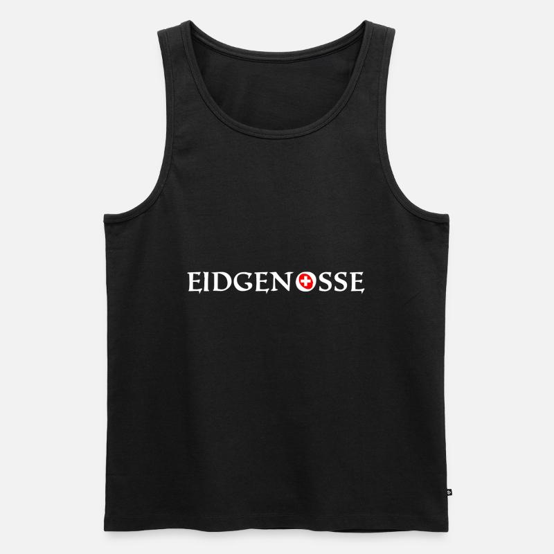 Schweizer Schweiz - Männer Premium Bio Tank Top - Schwarz