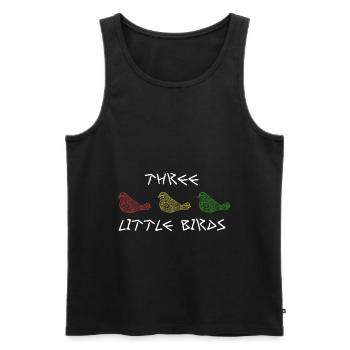 Three Little Birds Africa Music Reggae Rasta - Men's Premium Organic Tank Top - black - Front - AI Model Male 178 light (178cm)