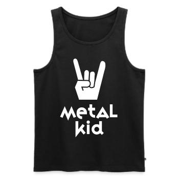 Metal Fork - Men's Premium Organic Tank Top - black - Front - Michal (187cm)