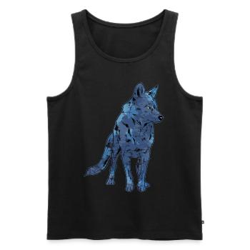 Wolf - Débardeur bio Premium Homme - noir - Devant - Michal (187cm)
