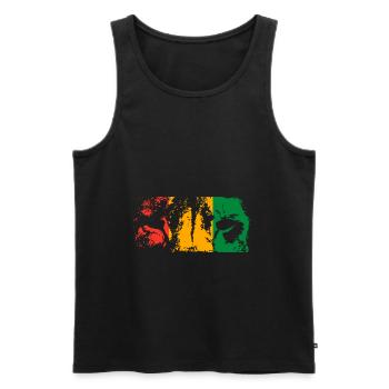 Africa Lion's Head Lion Animal Lion Maori King - Men's Premium Organic Tank Top - black - Front - AI Model Male 178 light (178cm)