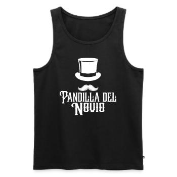 Pandilla del Novio Boyfriend Gang Groomsmen Gift - Men's Premium Organic Tank Top - black - Front - Michal (187cm)