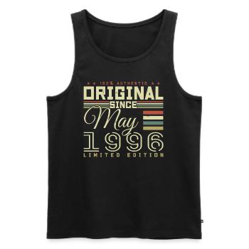 Gift Anniversaire Mai 1996, Gift May 1996 - Männer Premium Bio Tank Top - Schwarz - Vorne - AI Model Male 178 light (178cm)