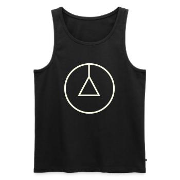 Illuminati all seeing eye - Männer Premium Bio Tank Top - Schwarz - Vorne - AI Model Male 178 light (178cm)