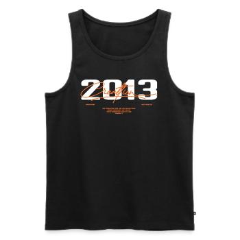 2013 Vintage Retro 2013 Birthday Gift 2013 - Men's Premium Organic Tank Top - black - Front - Michal (187cm)