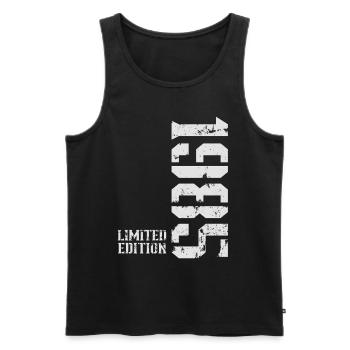 1985 Vintage Edition Limitée - Débardeur bio Premium Homme - noir - Devant - Michal (187cm)