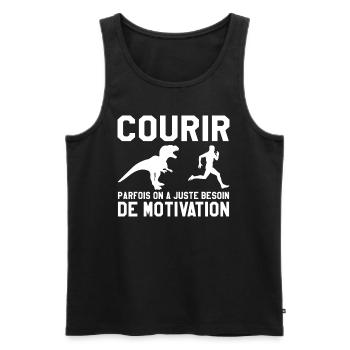 Running - Running Gift - Men's Premium Organic Tank Top - black - Front - Michal (187cm)