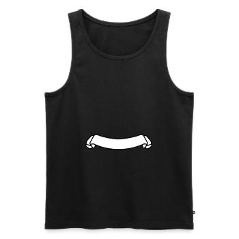 Swinging banner - Men's Premium Organic Tank Top - black - Front - AI Model Male 178 light (178cm)