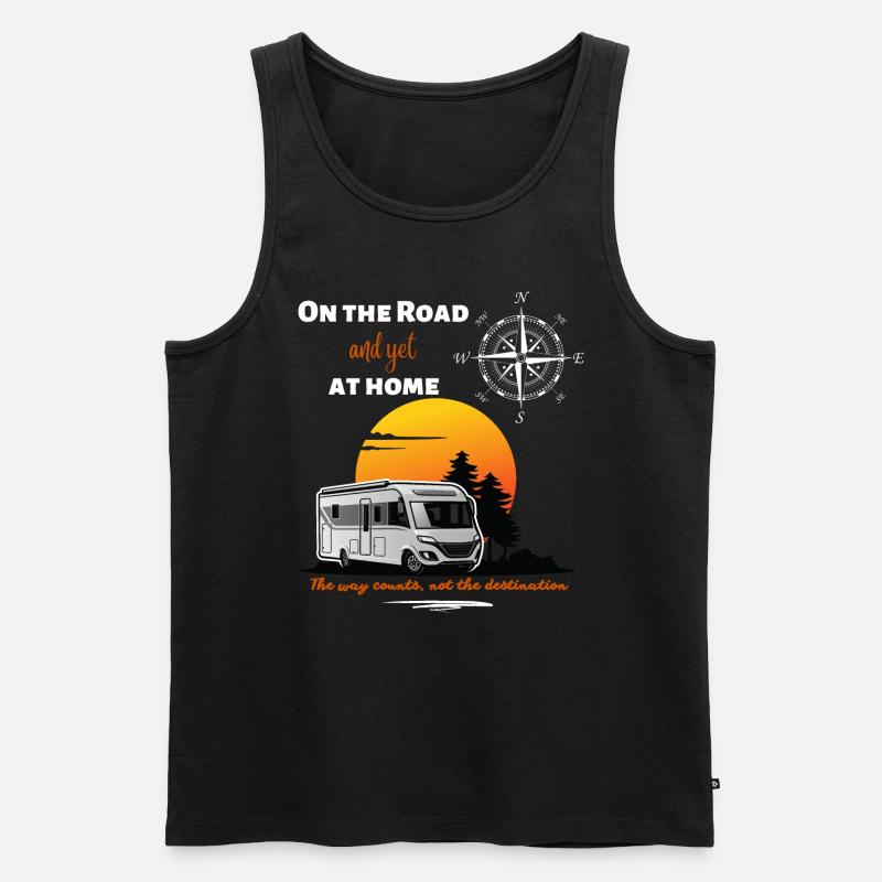 Camping Wohnmobil Spruch Englisch - Männer Premium Bio Tank Top - Schwarz