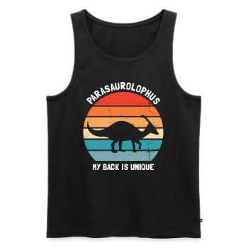 Motif de dinosaure pour les paléontologues - Débardeur bio Premium Homme - noir - Devant - Michal (187cm)
