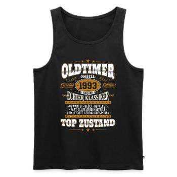 Oldtimer Baujahr 1993 Jahrgang Geburtstag Geschenk - Männer Premium Bio Tank Top - Schwarz - Vorne - Michal (187cm)