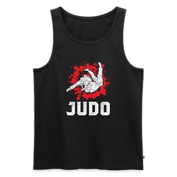judo - Men's Premium Organic Tank Top - black - Front - Michal (187cm)