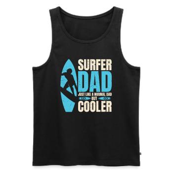 surfer Dad Like A Regular Dad But Cooler - Débardeur bio Premium Homme - noir - Devant - Michal (187cm)