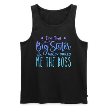 I'm the big sister - Men's Premium Organic Tank Top - black - Front - Michal (187cm)