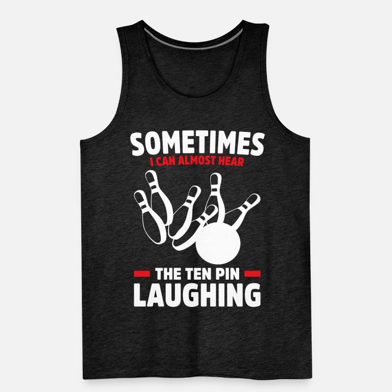 Bowling Bowler Gutter Strike Replacement Needles Men's Premium Organic Tank Top