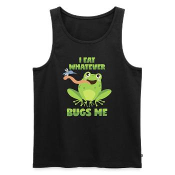 Frosch Wortspiel Kröte Wortwitz Insekten - Männer Premium Bio Tank Top - Schwarz - Vorne - AI Model Male 178 light (178cm)