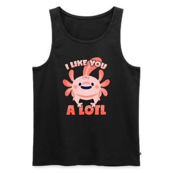 Axolotl puns - Men's Premium Organic Tank Top - black - Front - AI Model Male 178 light (178cm)