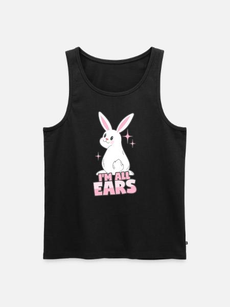 Rabbit: I'm all ears - Men's Premium Organic Tank Top - black