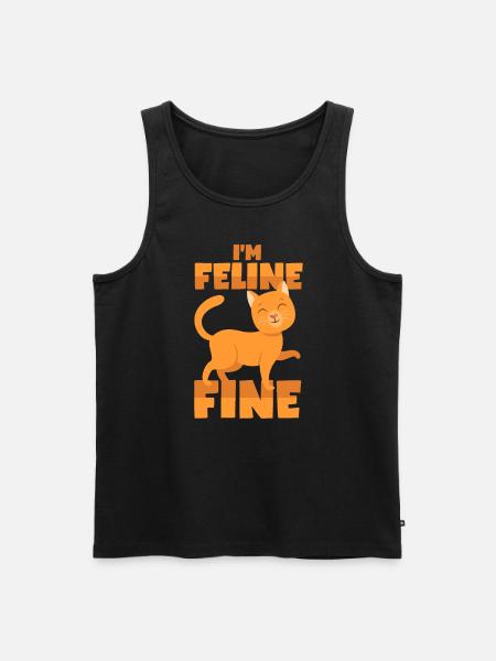 Cat pun - Men's Premium Organic Tank Top - black