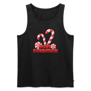Zuckerstangen: Mint Condition, guter Zustand - Männer Premium Bio Tank Top - Schwarz - Vorne - AI Model Male 178 light (178cm)