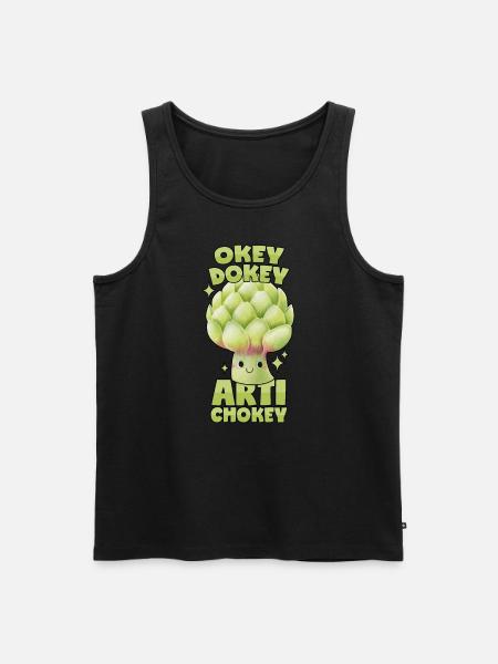 Artiskok: Okey Dokey Artichokey - Herre Premium økologisk tanktop - sort