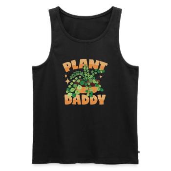 Plant Papa - Plant Daddy - Débardeur bio Premium Homme - noir - Devant - AI Model Male 178 light (178cm)