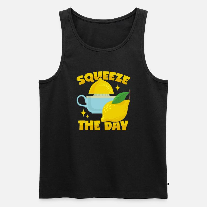 Zitronen auspressen - Männer Premium Bio Tank Top - Schwarz