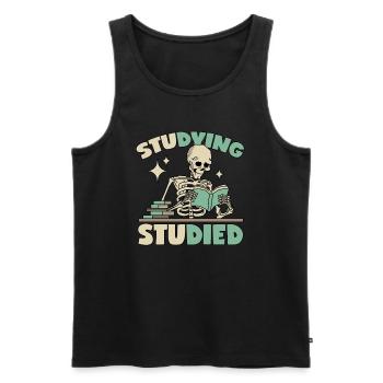 Skeleton in learning - Men's Premium Organic Tank Top - black - Front - AI Model Male 178 light (178cm)