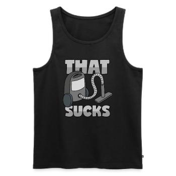 Staubsauger: "That Sucks" - Männer Premium Bio Tank Top - Schwarz - Vorne - AI Model Male 178 light (178cm)