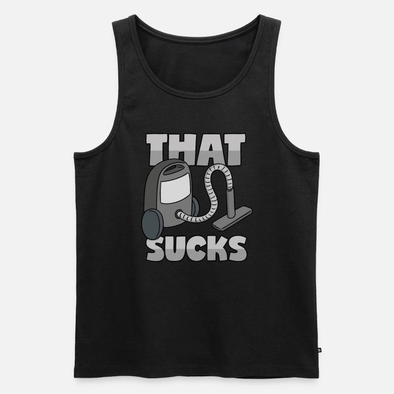 Staubsauger: "That Sucks" - Männer Premium Bio Tank Top - Schwarz