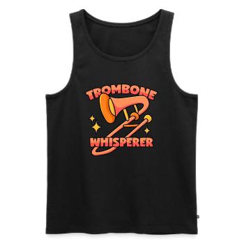 Trombone Whisperer - Men's Premium Organic Tank Top - black - Front - Michal (187cm)