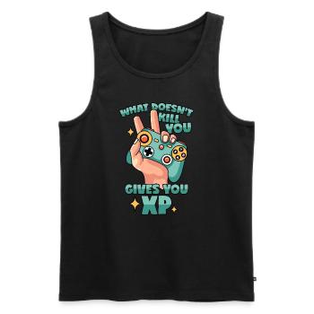 Gamer Spruch XP Gaming - Männer Premium Bio Tank Top - Schwarz - Vorne - AI Model Male 178 light (178cm)