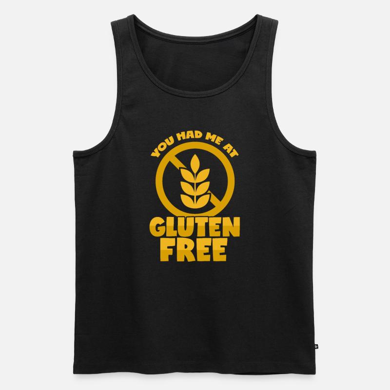 Glutenfrei - Männer Premium Bio Tank Top - Schwarz