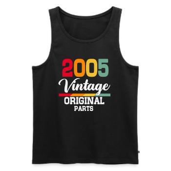 Né en 2005 Vintage Anniversaire Rétro - Débardeur bio Premium Homme - noir - Devant - Michal (187cm)