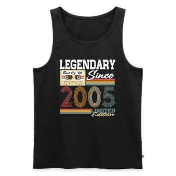 2005 vintage vintage cadeau d’anniversaire rétro - Débardeur bio Premium Homme - noir - Devant - Michal (187cm)