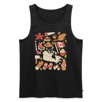 Kanada - Männer Premium Bio Tank Top - Schwarz - Vorne - Michal (187cm)