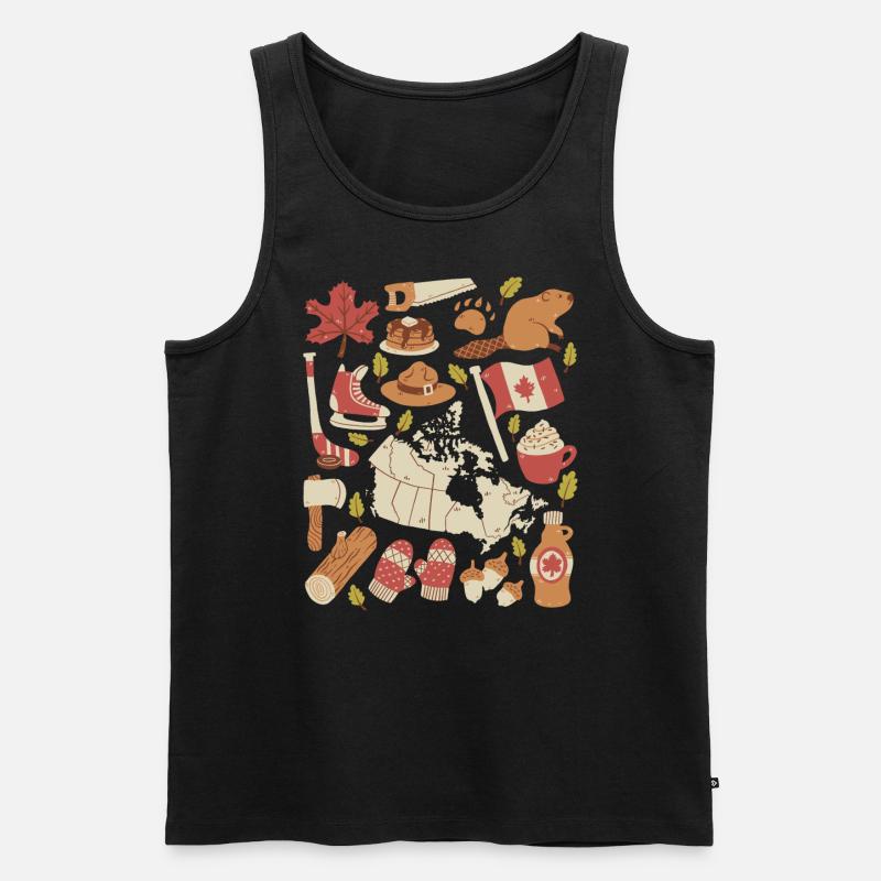 Kanada - Männer Premium Bio Tank Top - Schwarz
