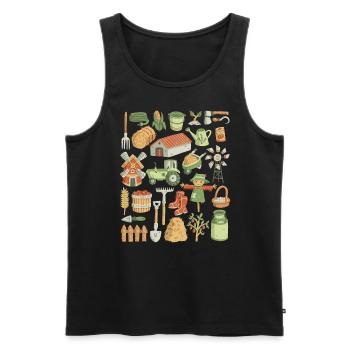 Farm - Men's Premium Organic Tank Top - black - Front - AI Model Male 178 light (178cm)