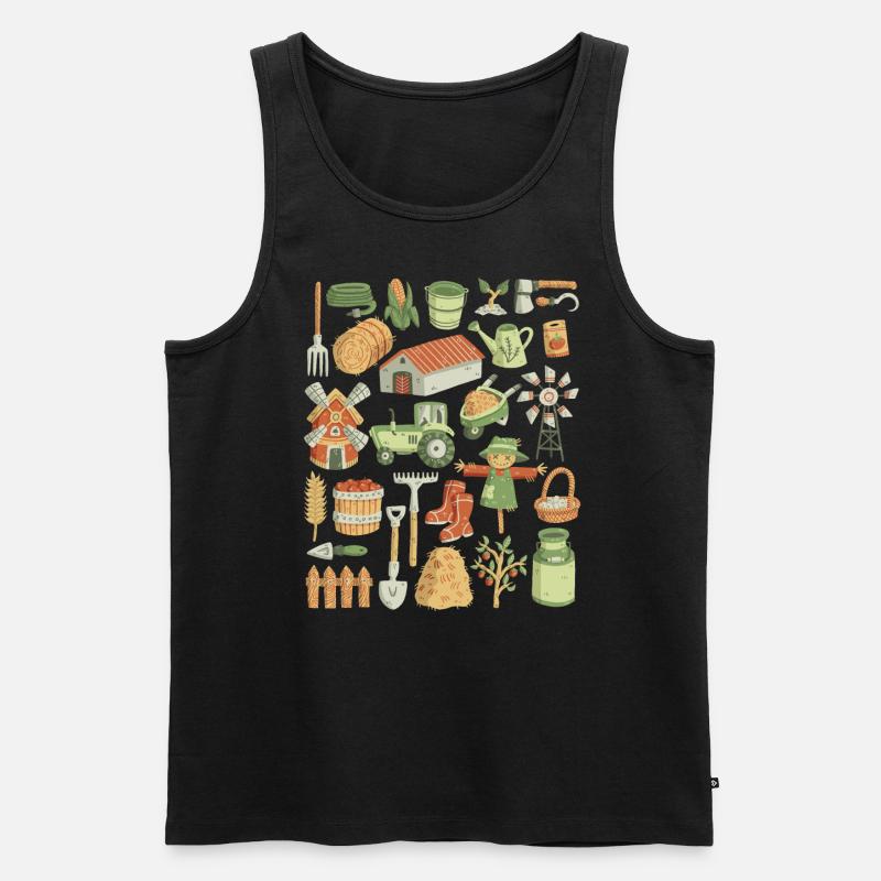 Bauernhof - Männer Premium Bio Tank Top - Schwarz