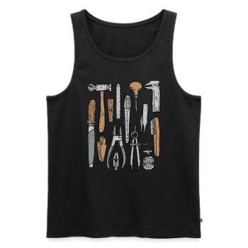 Goldsmith's Tool - Men's Premium Organic Tank Top - black - Front - AI Model Male 178 light (178cm)