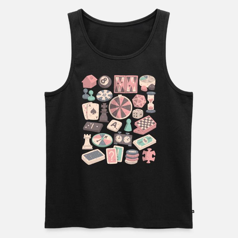 Brettspiele und Gesellschaftsspiele - Männer Premium Bio Tank Top - Schwarz